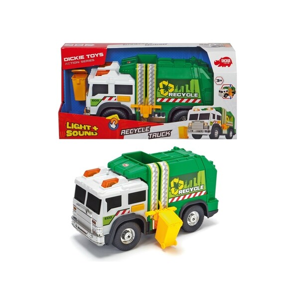dickie toys light and sound garbage truck