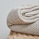 preview thumbnail 2 of 5, Madison Park Coe Natural Cotton Knit Throw