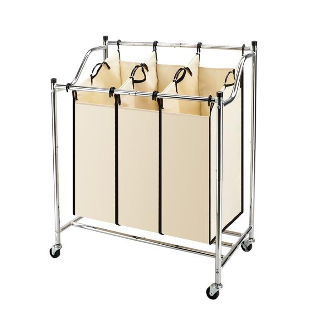 three bag laundry hamper