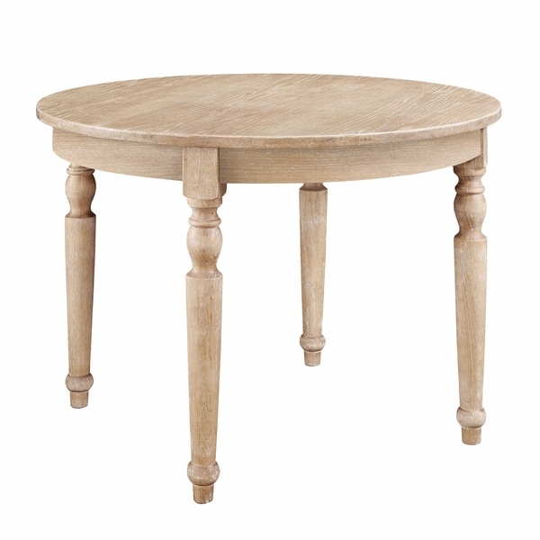 Shop Transitional Style Wooden Round Table with Turned ...