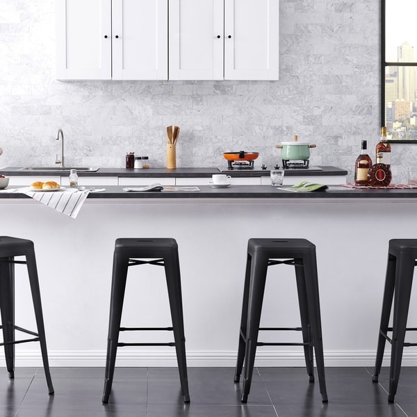 backless industrial bar stools