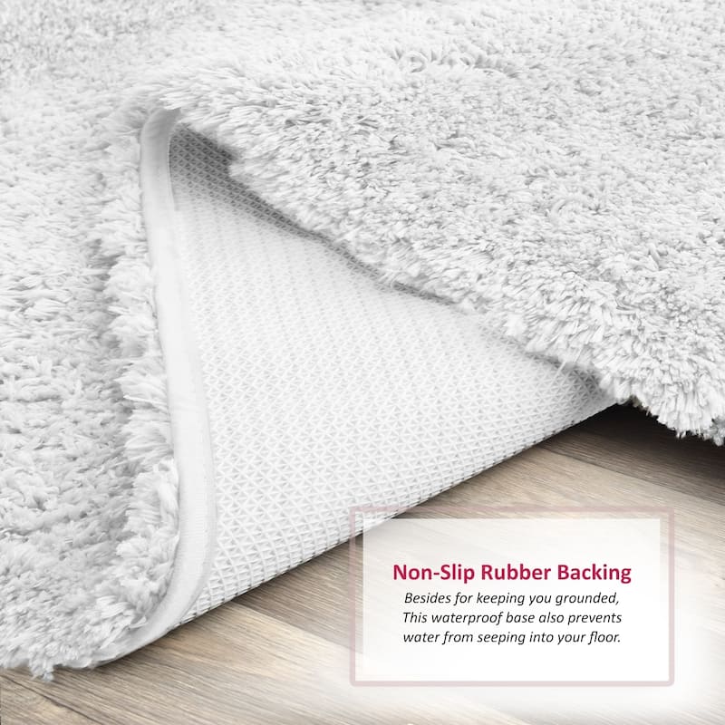 Porch & Den Lorena Shaggy/ Non-slip Rubber Backed Bath Rug