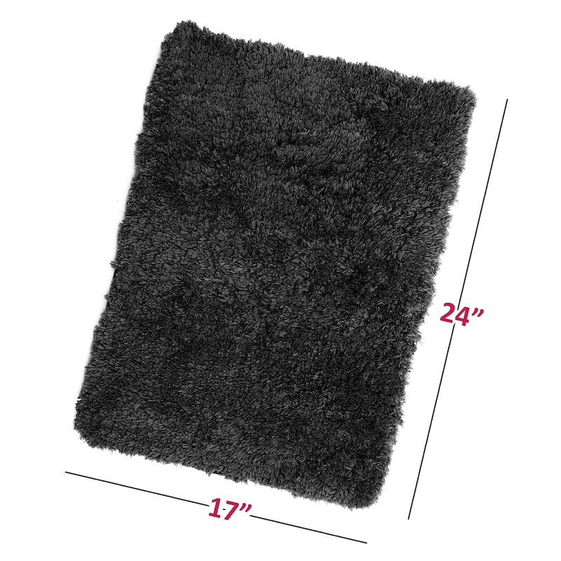 Porch & Den Lorena Shaggy/ Non-slip Rubber Backed Bath Rug