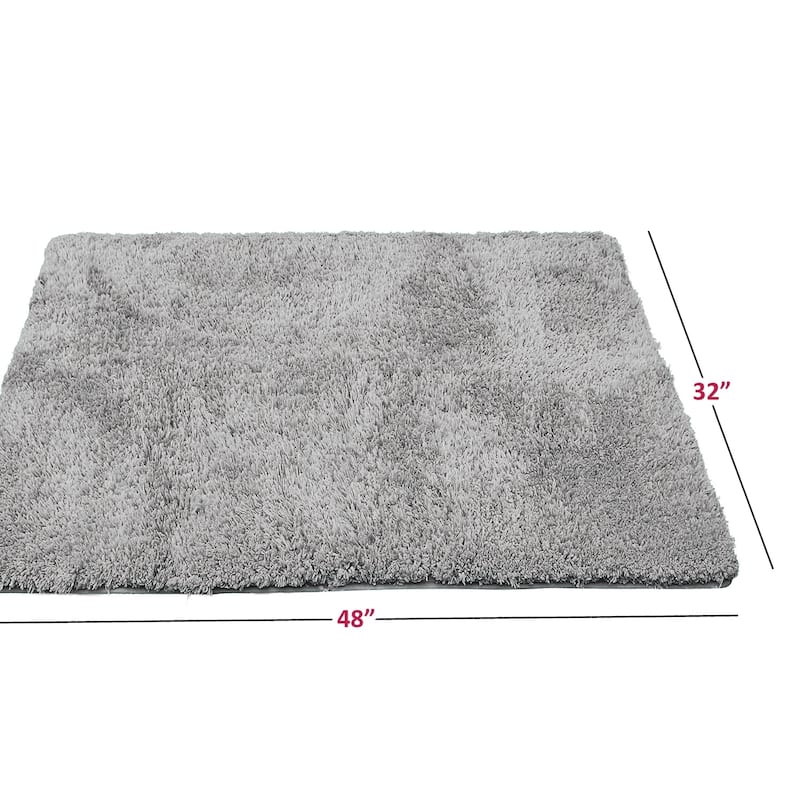 Porch & Den Lorena Shaggy/ Non-slip Rubber Backed Bath Rug