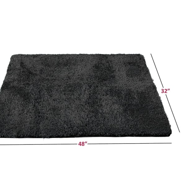 Shop Porch Den Lorena Shaggy Non Slip Rubber Backed Bath Rug