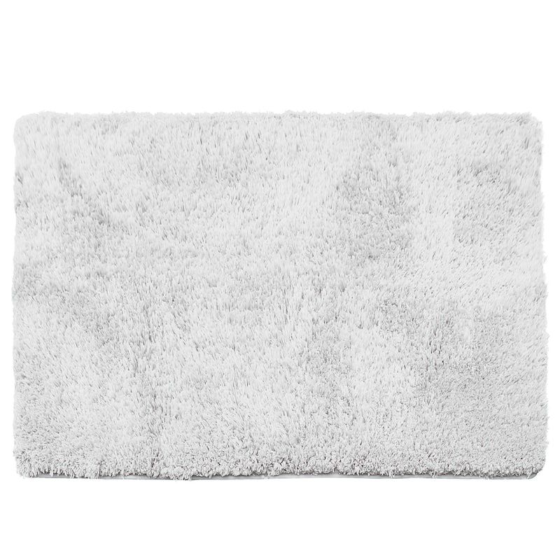 Porch & Den Lorena Shaggy/ Non-slip Rubber Backed Bath Rug - Large - 32 x 48 - White