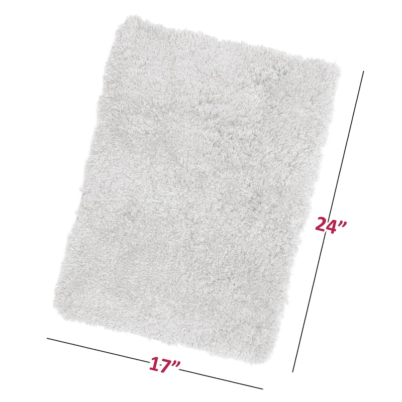 Porch & Den Lorena Shaggy/ Non-slip Rubber Backed Bath Rug