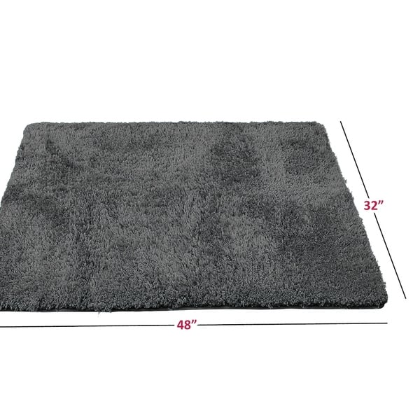 Porch & Den Lorena Shaggy/ Nonslip Rubber Backed Bath Rug Bed Bath