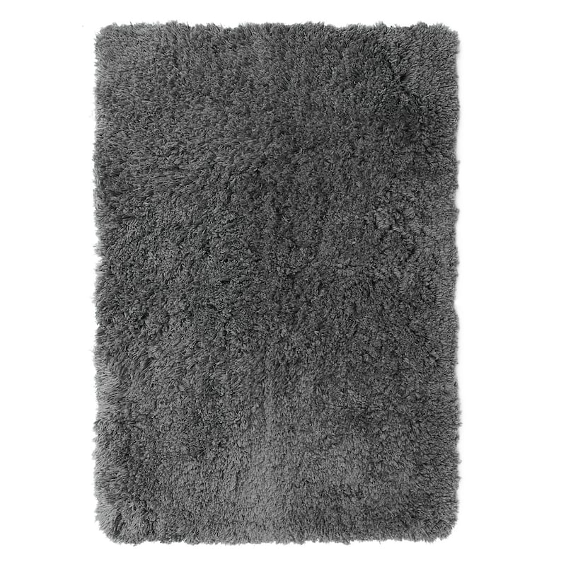 Porch & Den Lorena Shaggy/ Non-slip Rubber Backed Bath Rug - Medium - 20 x 32 - Gray