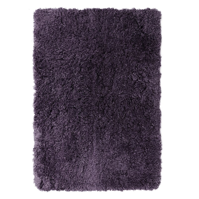 Porch & Den Lorena Shaggy/ Non-slip Rubber Backed Bath Rug - Medium - 20 x 32 - Eggplant Purple