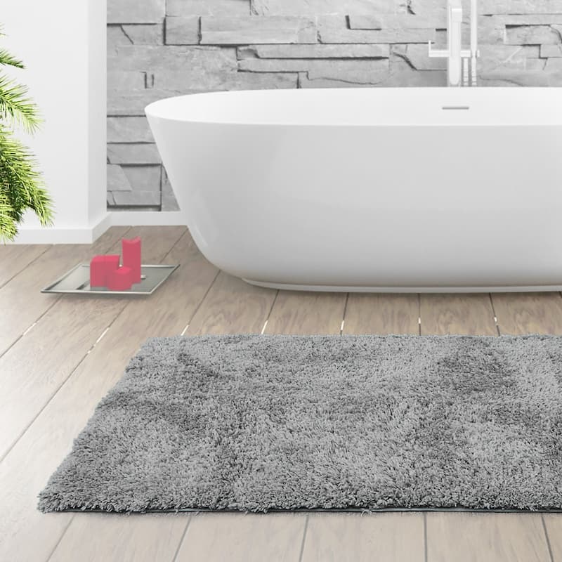 Porch & Den Lorena Shaggy/ Non-slip Rubber Backed Bath Rug