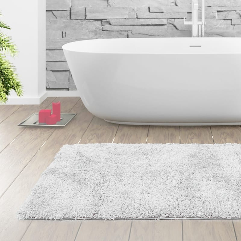 Porch & Den Lorena Shaggy/ Non-slip Rubber Backed Bath Rug