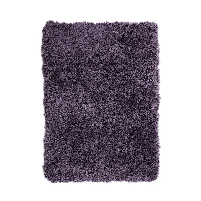 Porch & Den Lorena Shaggy/ Non-slip Rubber Backed Bath Rug - Small - 17 x 24 - Eggplant Purple