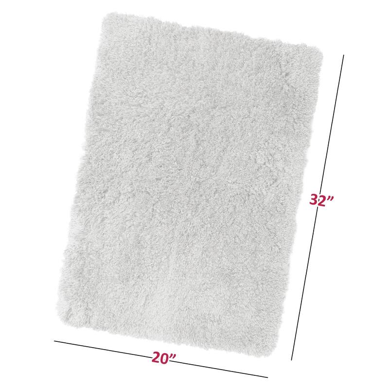 Porch & Den Lorena Shaggy/ Non-slip Rubber Backed Bath Rug