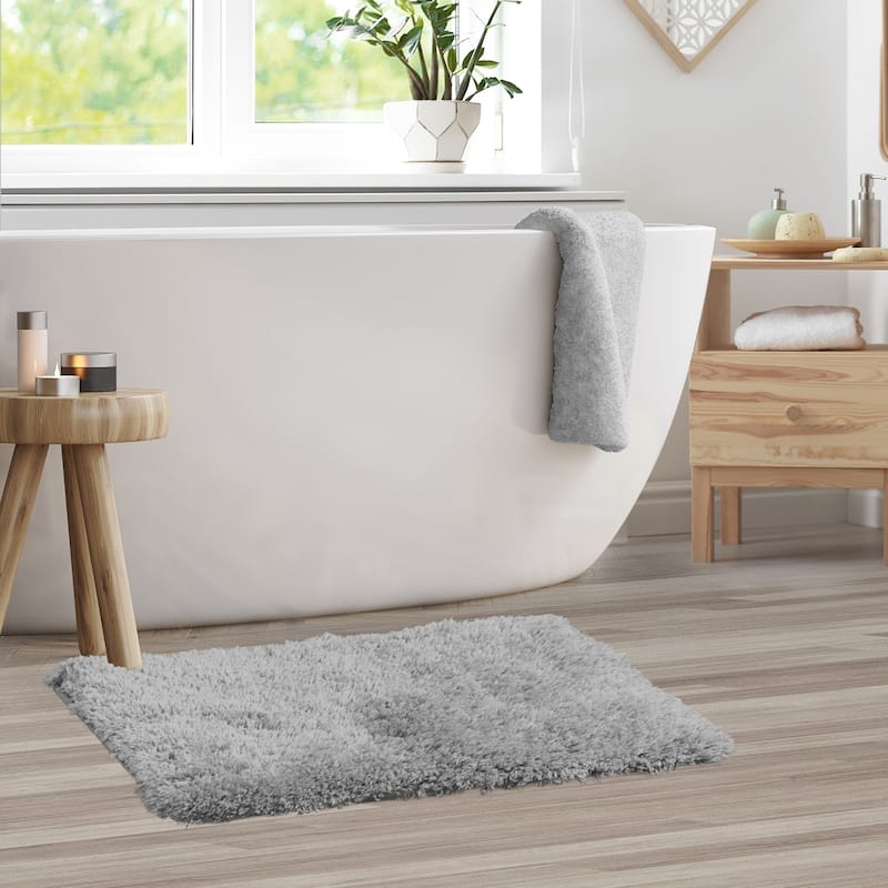 Porch & Den Lorena Shaggy/ Non-slip Rubber Backed Bath Rug