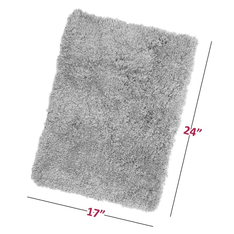 Porch & Den Lorena Shaggy/ Non-slip Rubber Backed Bath Rug