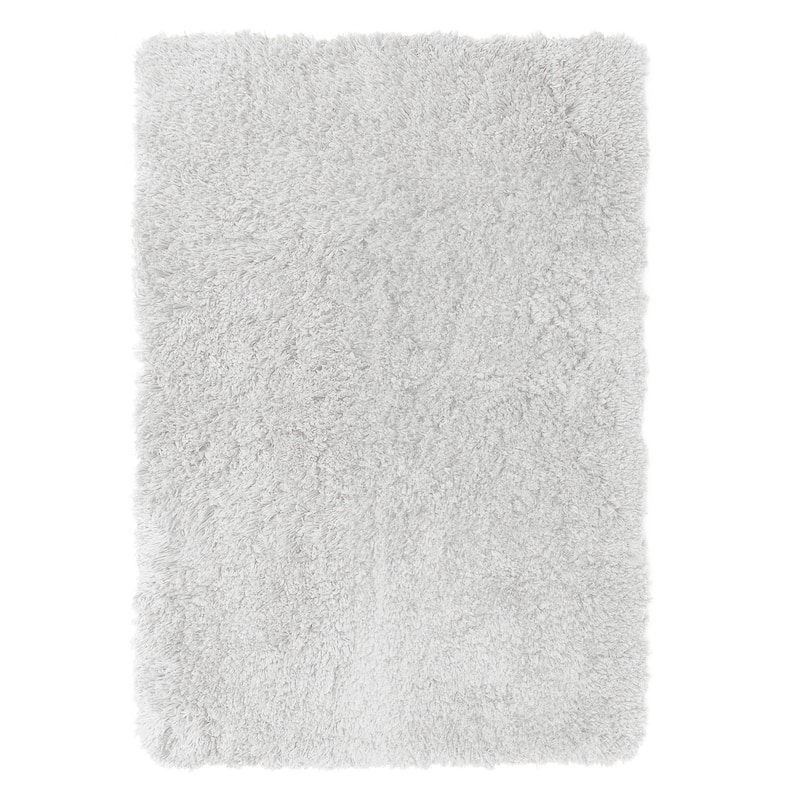 Porch & Den Lorena Shaggy/ Non-slip Rubber Backed Bath Rug - Medium - 20 x 32 - White