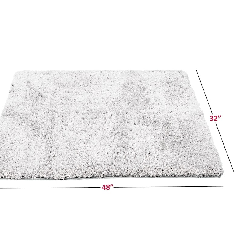 Porch & Den Lorena Shaggy/ Non-slip Rubber Backed Bath Rug