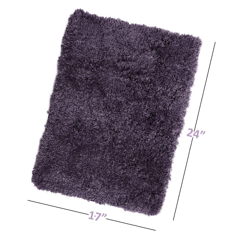 Porch & Den Lorena Shaggy/ Non-slip Rubber Backed Bath Rug