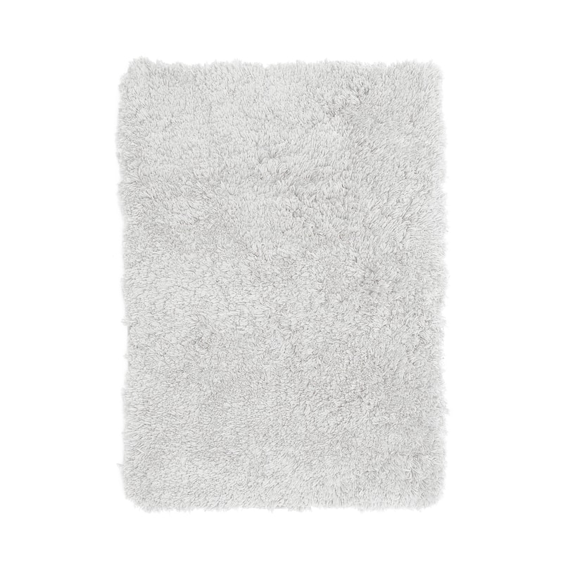 Porch & Den Lorena Shaggy/ Non-slip Rubber Backed Bath Rug - Small - 17 x 24 - White