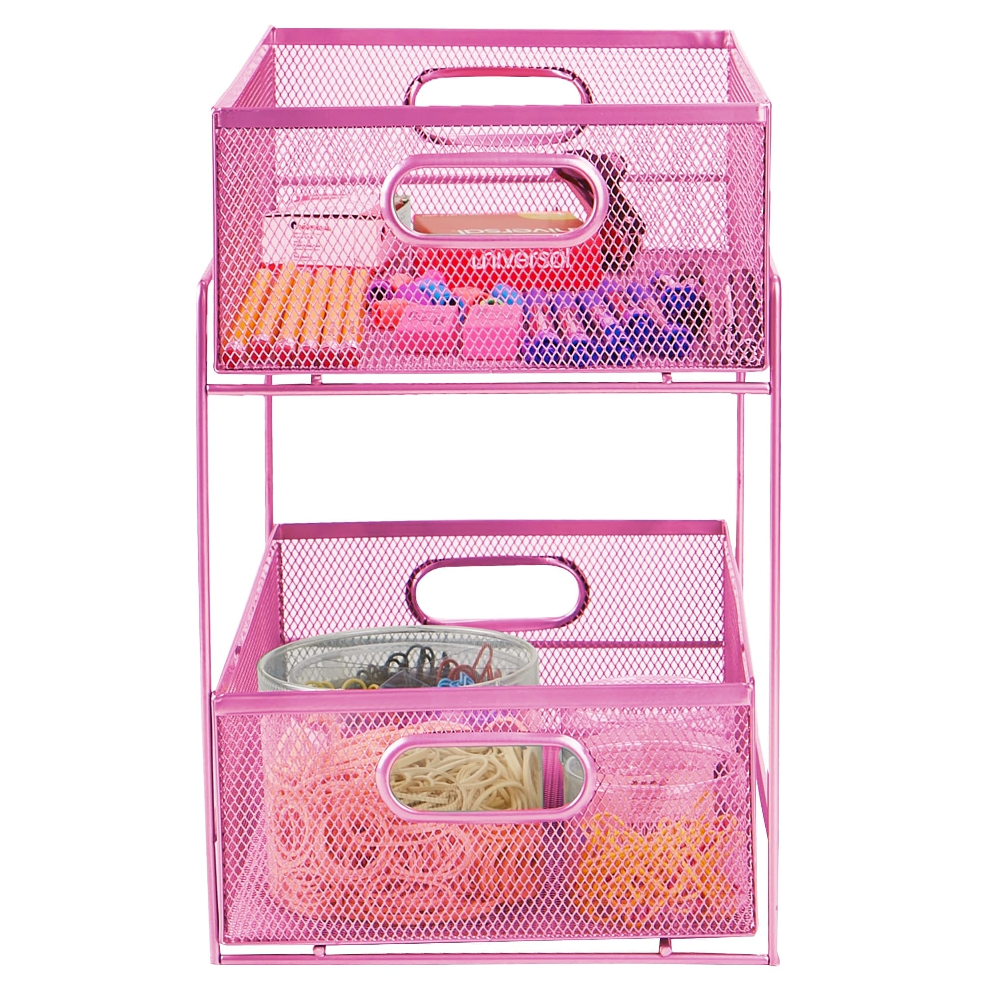 Mind Reader 2 Tier Mesh Storage Basket Organizer, Home, Kitchen, Pink - Bed  Bath & Beyond - 26970885