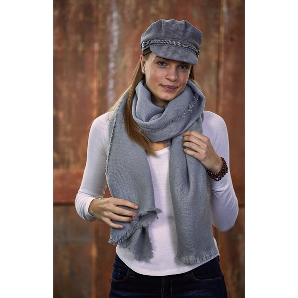 black shimmer scarf