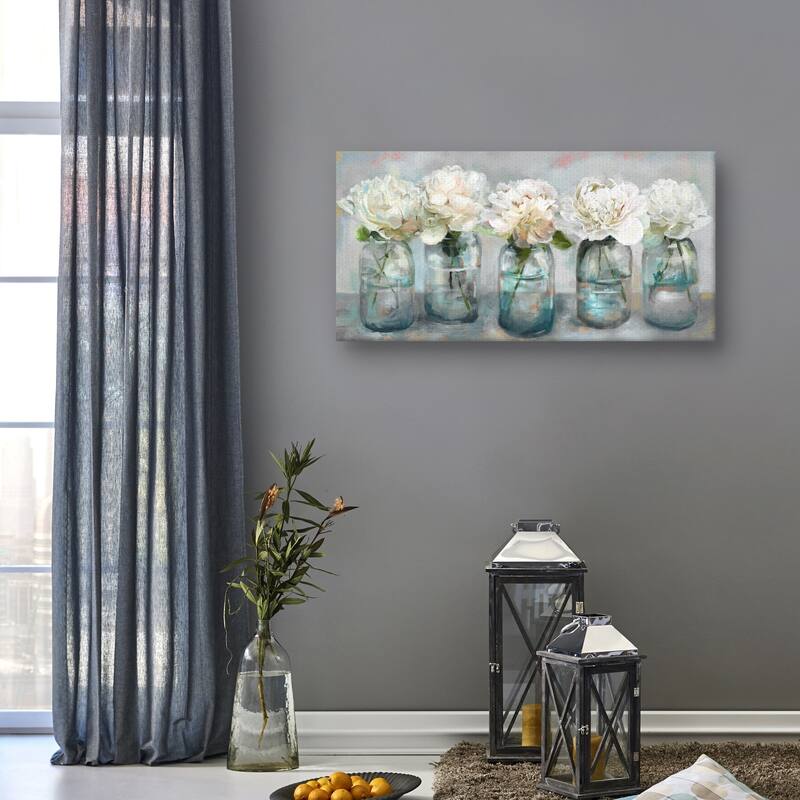 Fresh Picked Peonies by Studio Arts Wrapped Canvas Art Print