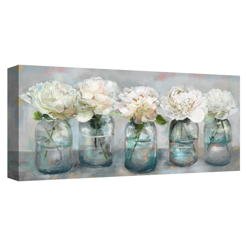 Fresh Picked Peonies by Studio Arts Wrapped Canvas Art Print