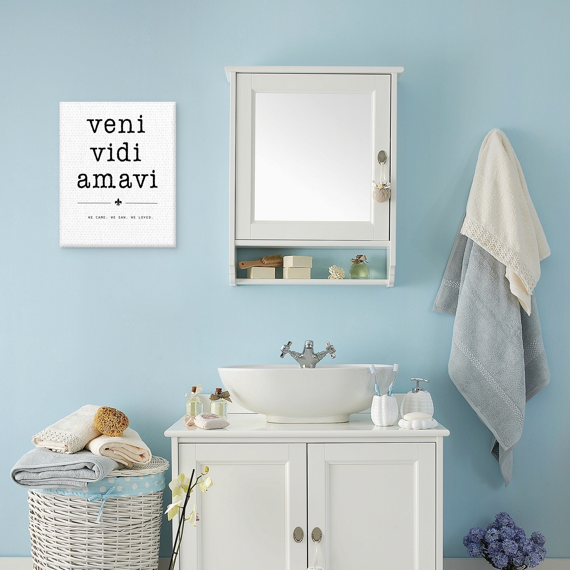 Veni Vidi Amavi by Jan Weiss Wrapped Canvas Art Print - Bed Bath