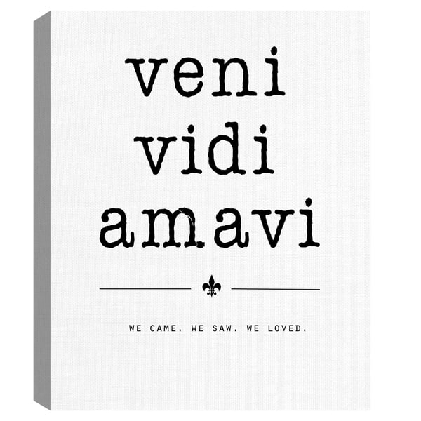 Veni Vidi Amavi by Jan Weiss Wrapped Canvas Art Print - Bed Bath