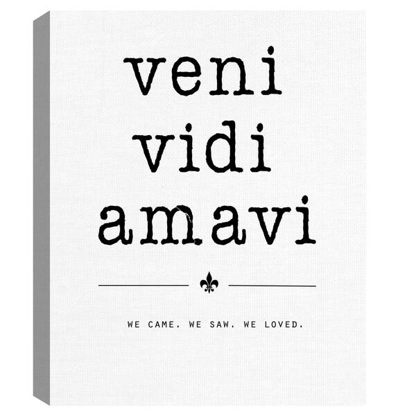 Veni Vidi Amavi by Jan Weiss Wrapped Canvas Art Print - Bed Bath