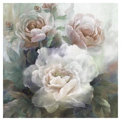 White Roses III Soft by Nan Wrapped Canvas Art Print