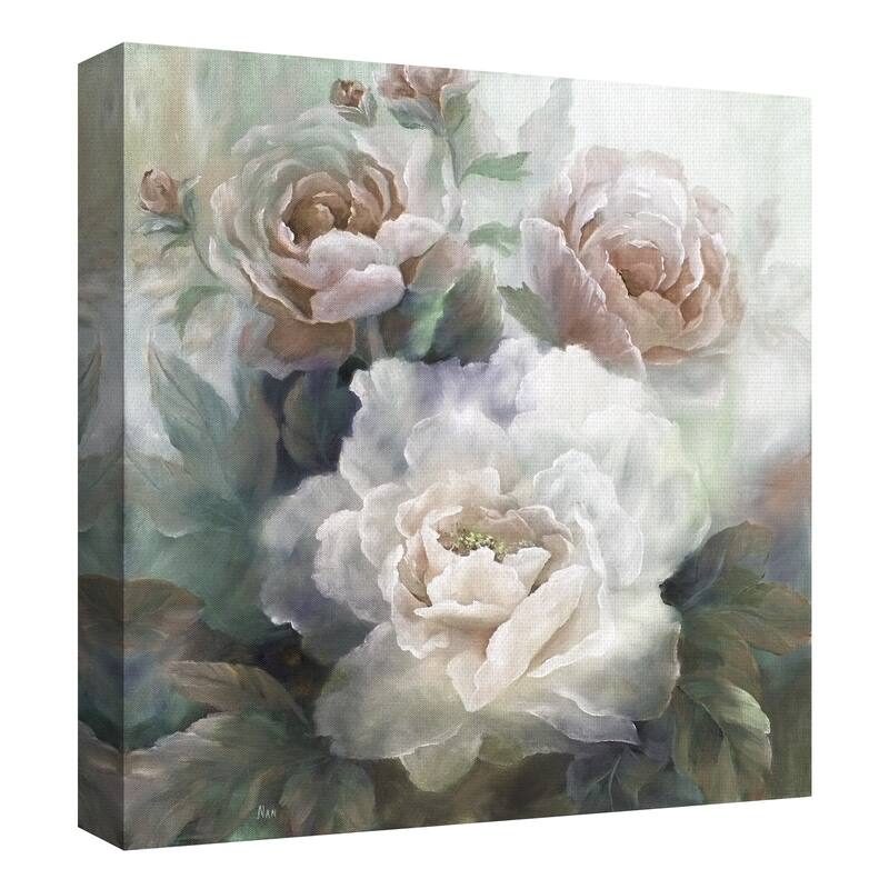 White Roses III Soft by Nan Wrapped Canvas Art Print