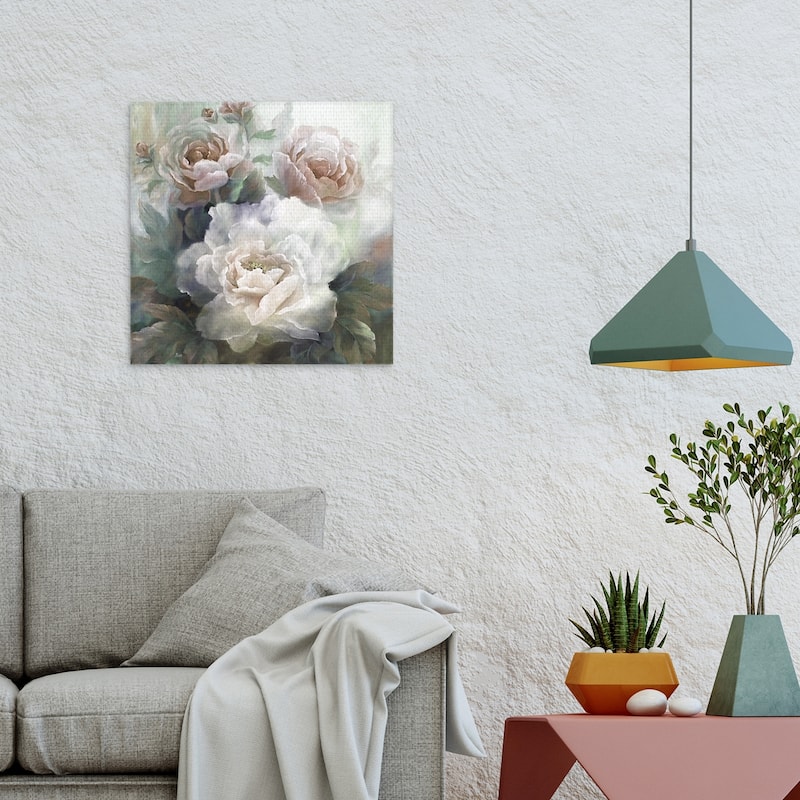 White Roses III Soft by Nan Wrapped Canvas Art Print