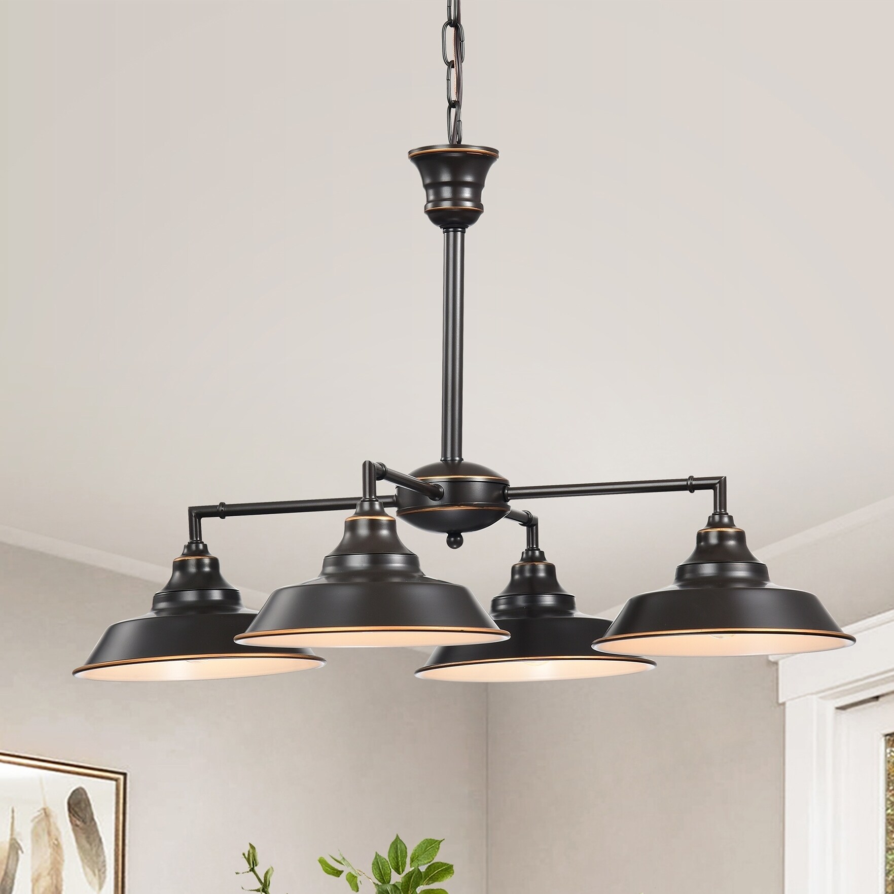Pablow Black 4-Light Pendant Chandelier - Chandeliers For Bedrooms by Overstock.com