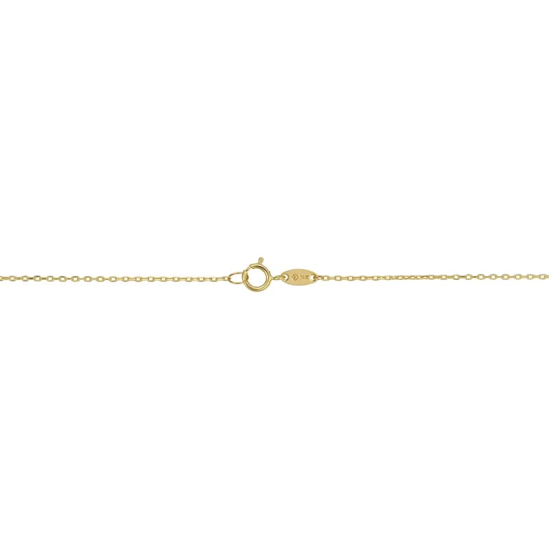 14K Yellow Gold Alternating Square and Rectangle Geometric Station Necklace (26 inches)