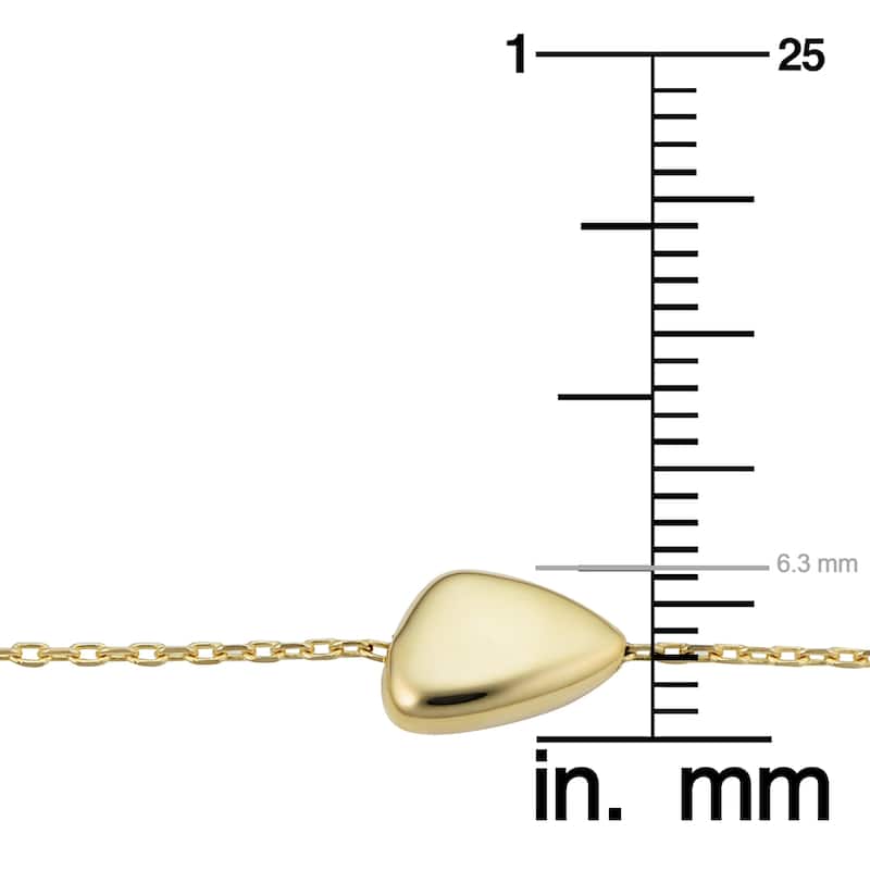 14K Yellow Gold Geometric Pebble Station Necklace (26 inches)