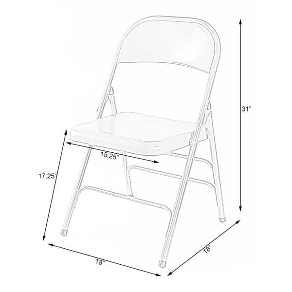 Full Metal Curved Triple Braced Folding Chair - Bed Bath & Beyond 