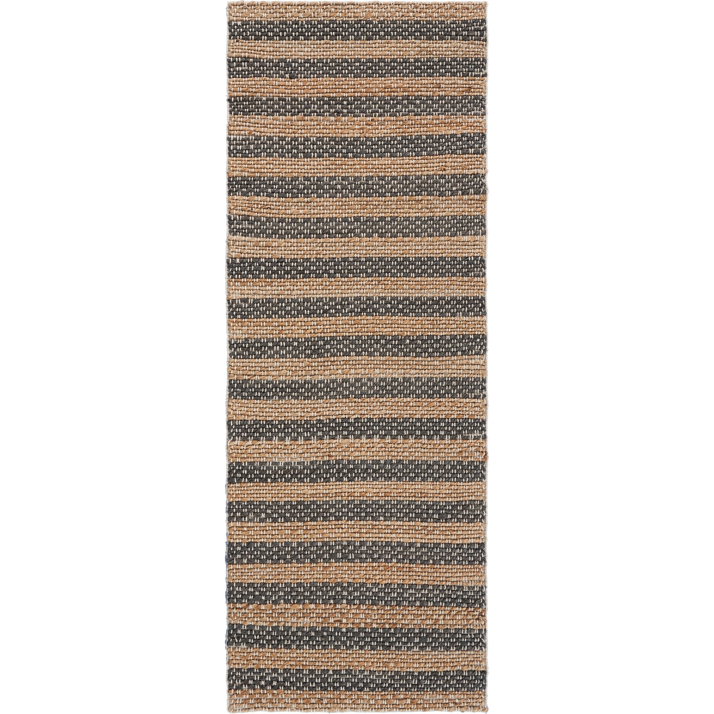 Natural And Gray Striped Rug 2 6 X 3 10 On Natural And Gray Striped Rug 2 6