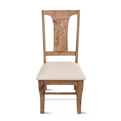 Pengrove Mango Wood Upholstered Dining Chairs, Set of 2 - N/A