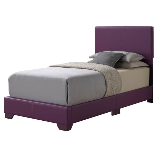 Shop Aaron Faux Leather Bed Free Shipping Today