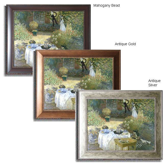 Claude Monet 'The Lunch' Framed Canvas Art