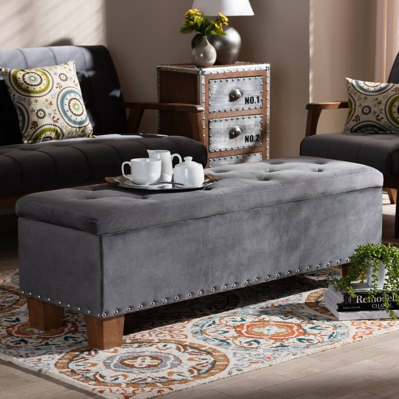Carson Carrington Bahult Upholstered Button-tufted Storage Ottoman Bench