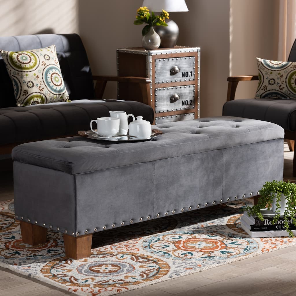 Carson Carrington Bahult Upholstered Button-tufted Storage Ottoman Bench