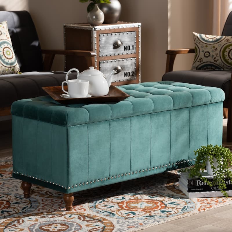 Carson Carrington Bahult Upholstered Storage Ottoman Bench