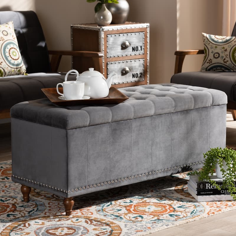 Carson Carrington Bahult Upholstered Storage Ottoman Bench