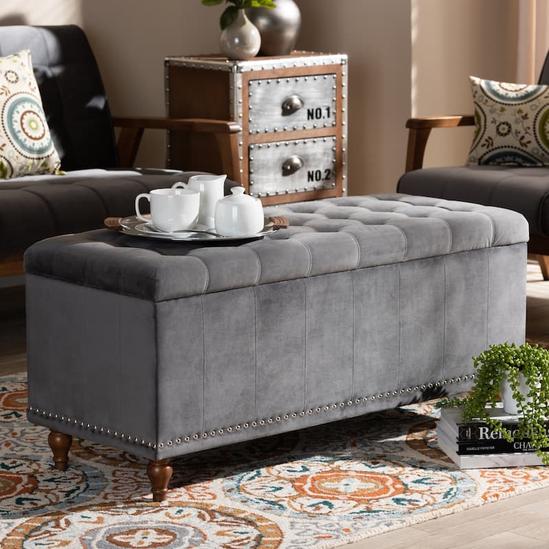 Carson Carrington Bahult Upholstered Storage Ottoman Bench