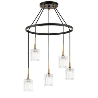 Woodbridge Lighting 21128CBZ Regent Park 5-light Pendant Chandelier (Petite Swizzle Stick Cylinder) - Chandeliers For Bedrooms by Overstock.com
