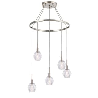 Woodbridge Lighting 18528-C30410 Jewel 5-light Pendant Chandelier (Nickel) - Chandeliers For Bedrooms by Overstock.com
