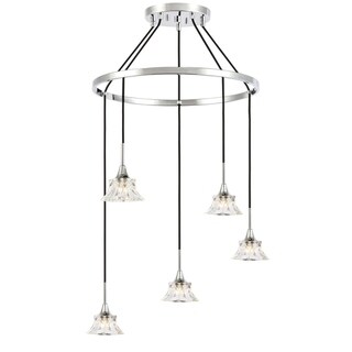 Woodbridge Lighting 20426-C80480 Christina 5-light Pendant Chandelier (Chrome) - Chandeliers For Bedrooms by Overstock.com